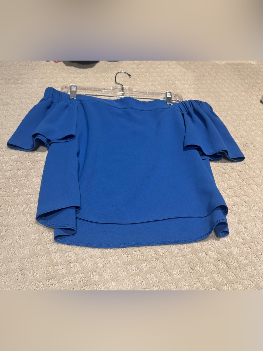Topshop off the shoulder blue top Size 6
